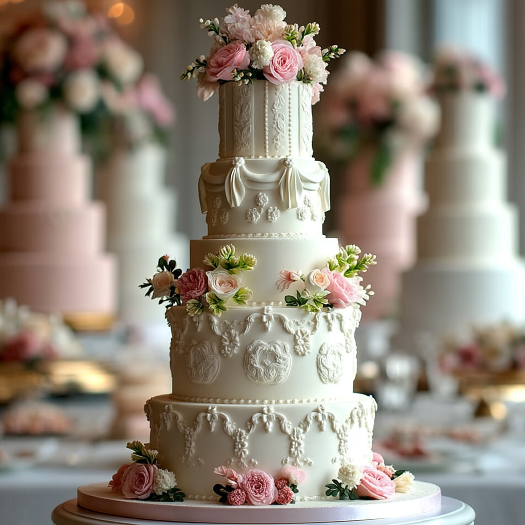 5 Tier Wedding Cake